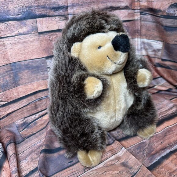 Toys R Us Animal Alley Hedgehog Plush Stuffed Animal Toy Cute Soft Brown Decor - Picture 3 of 8